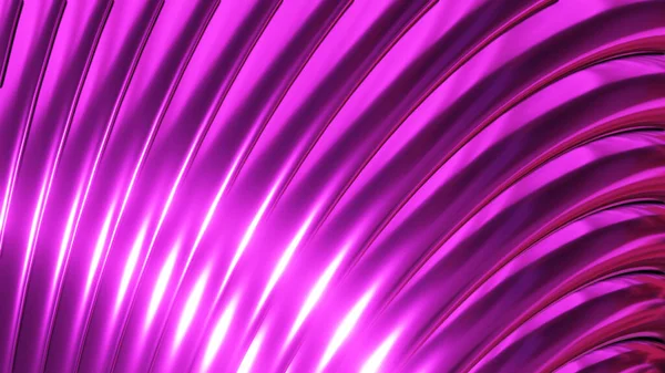 紫の金属の背景 光沢のあるストライプ3D金属抽象的な背景 技術光沢のある3Dレンダリングイラスト — ストック写真