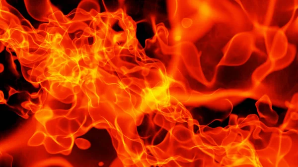 炎の質感の背景 現実的な抽象オレンジの炎のパターン 3D輝く炎のレンダリングイラスト — ストック写真