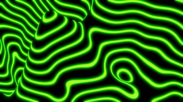 Abstract Neon Glowing Background Green Lines Black Virtual Reality Concept —  Fotos de Stock