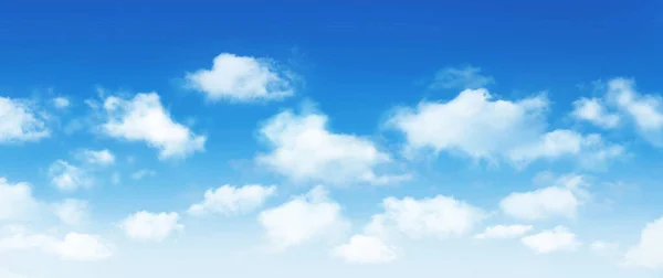 Fondo Día Soleado Cielo Azul Con Nubes Cúmulos Blancos Fondo — Foto de Stock