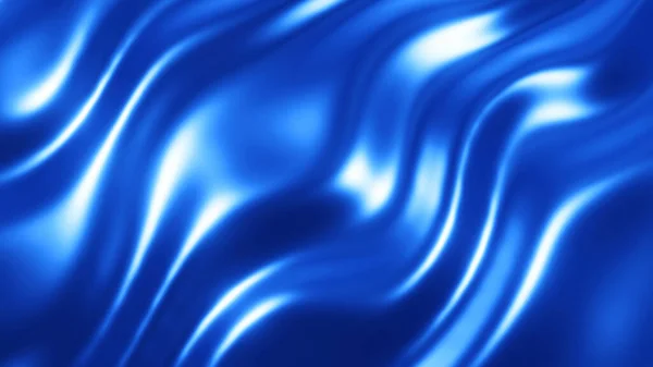 Blue Metallic Background Waves Texture Interesting Textile Liquid Metal Pattern — Stock Photo, Image