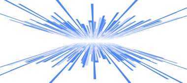 Soyut arkaplan çizgili üç boyutlu dinamik arkaplan, beyaz üzerine mavi çizgiler, vektör illüstrasyonu.