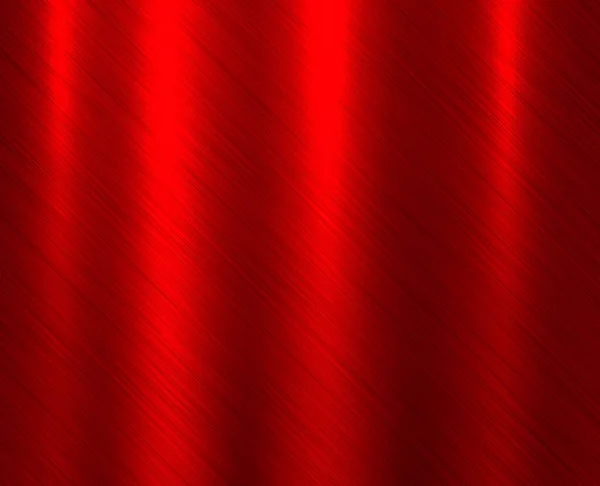 Red Brushed Metal Texture Shiny Metallic Pattern Industrial Technology Background — 스톡 벡터