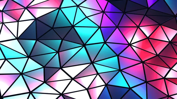 Abstract Colorful Mosaic Background Purple Blue Polygons Black Trangle Shapes — Foto de Stock