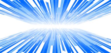 Abstract background striped 3D dynamic background with blue lines on white, vector illustration.