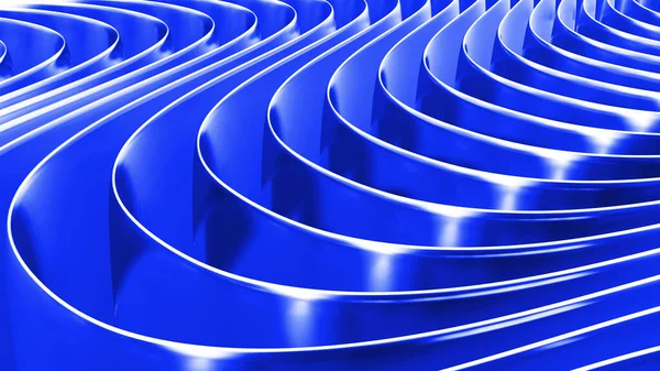 Abstract Blue Background Waves Pattern Interesting Minimal Metal Striped Background — Stock Photo, Image