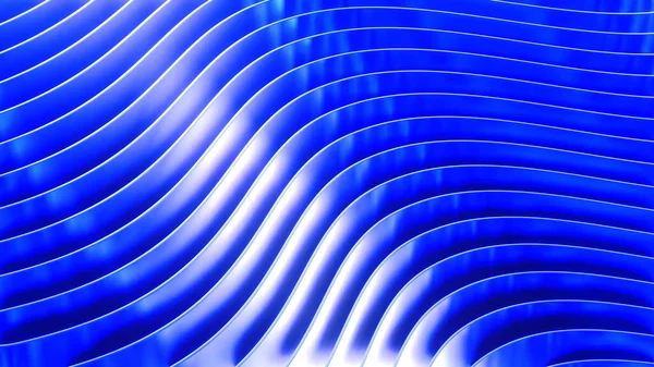 Blue Metallic Background Shiny Chrome Striped Metal Abstract Background Technology — Stockfoto