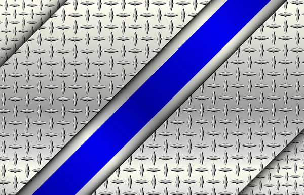 Silver Blue Metal Background Oblique Diamond Metallic Pattern Banners Steel — Image vectorielle