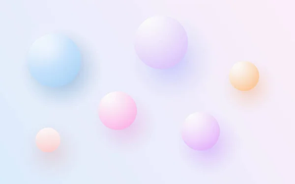 Spheres Background Many Floating Multicolored Balls Vector Illustration Background — Wektor stockowy