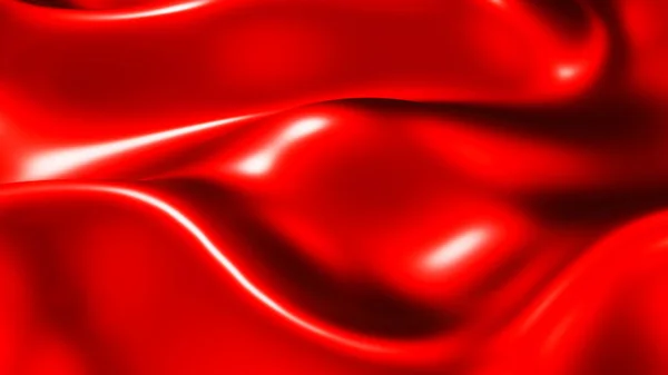 Red waves background, liquid metallic wavy wallpaper design, 3D silk soft shiny illustration.