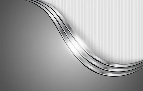 Business Background Silver Shiny Wave Grey Shiny Elegant Vector Background — Stock Vector