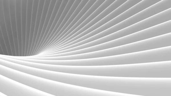 White background stripes 3D wavy pattern, elegant abstract striped pattern, interesting architectural minimal white grey backdrop, 3D render illustration.