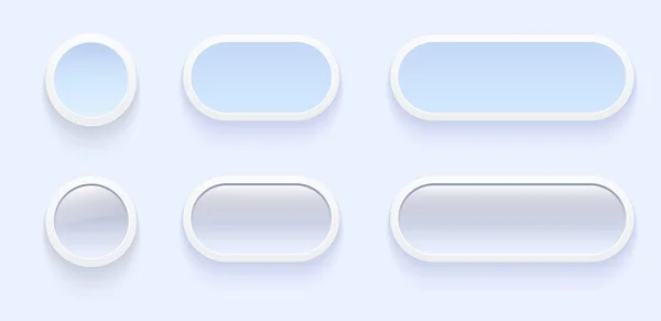 Boutons Bleus Blancs Pour Interface Utilisateur Design Moderne Simple Pour — Image vectorielle