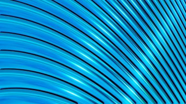 Mavi metalik arkaplan, parlak çizgili 3 boyutlu metal soyut arkaplan, teknoloji parlaklığı 3D çizim.