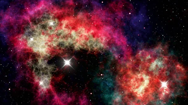銀河と宇宙の星雲の背景 星と星雲の宇宙の美しい写真 3D宇宙のイラストの背景 — ストック写真