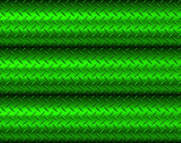 Grüne Textur Aus Poliertem Stahl Glänzendes Chrom Metallic Mit Diamantplatten — Stockvektor