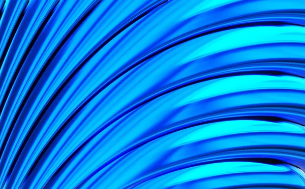 Blue Chrome Metallic Background Shiny Striped Metal Abstract Background Technology — Photo