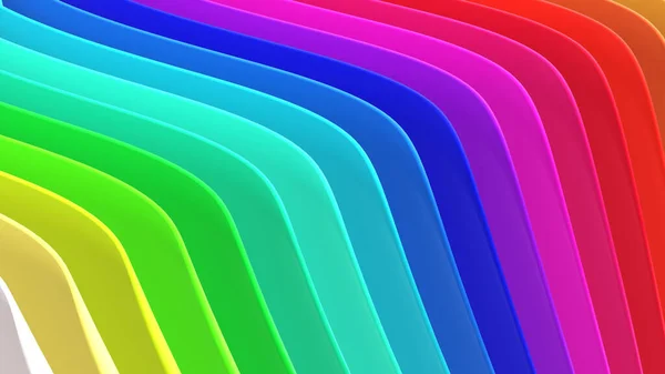 Abstrakter Hintergrund Mit Mehrfarbigen Streifen Elegantes Abstraktes Welliges Streifenmuster Renderhintergrund — Stockfoto