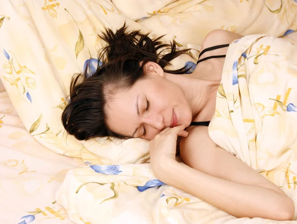 Kobieta śpiąca — Zdjęcie stockowe