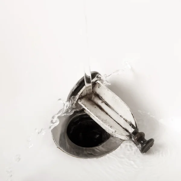 Sink and water stopper — Stock Photo, Image