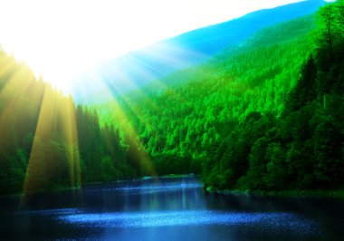 muhteşem dağ manzarası