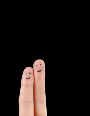 siyah üzerine beyaz el