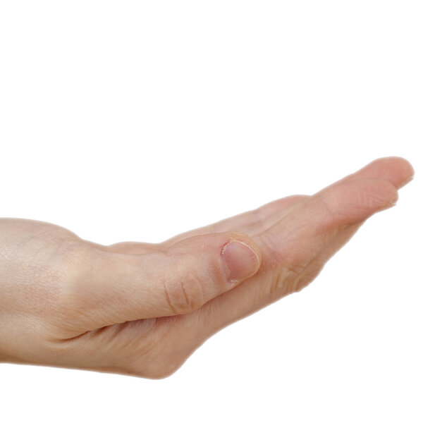 Рука изолирована на белом
