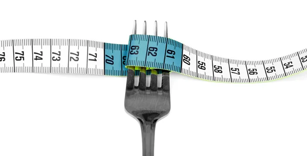 Vidlice a měřicí pásky — Stock fotografie