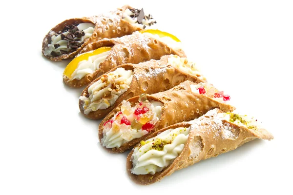 Сицилійська cannoli — стокове фото