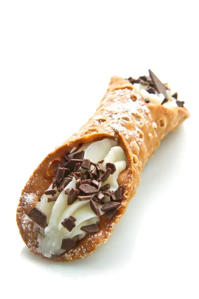 Sicilian cannoli with chocolate — Stock Photo, Image