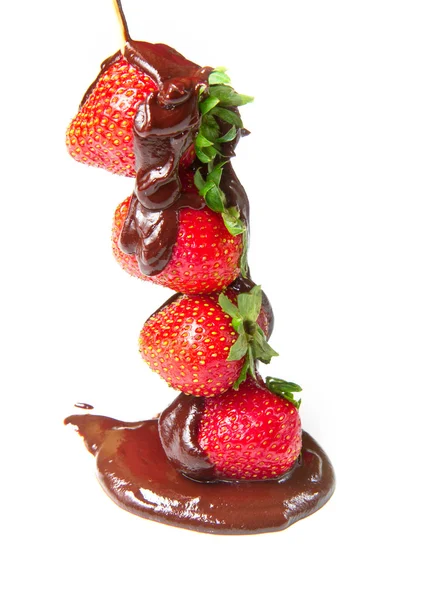 Fresas y chocolate — Foto de Stock