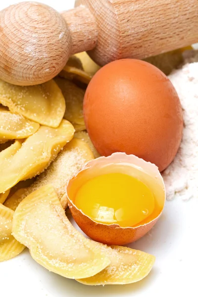 Ravioli on white background — Stock Photo, Image