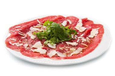 roka üzerinde Dana carpaccio