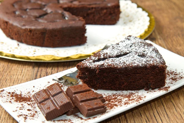 Pastel de chocolate negro — Foto de Stock