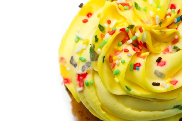 Cupcake med gul glasyr — Stockfoto