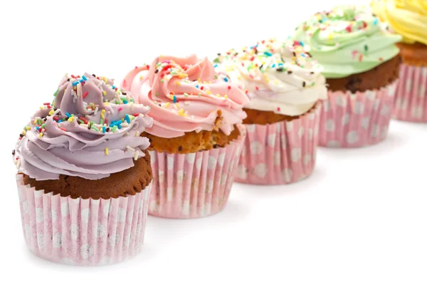 Färgade cupcakes — Stockfoto