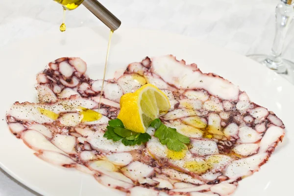 Polvo carpaccio — Fotografia de Stock