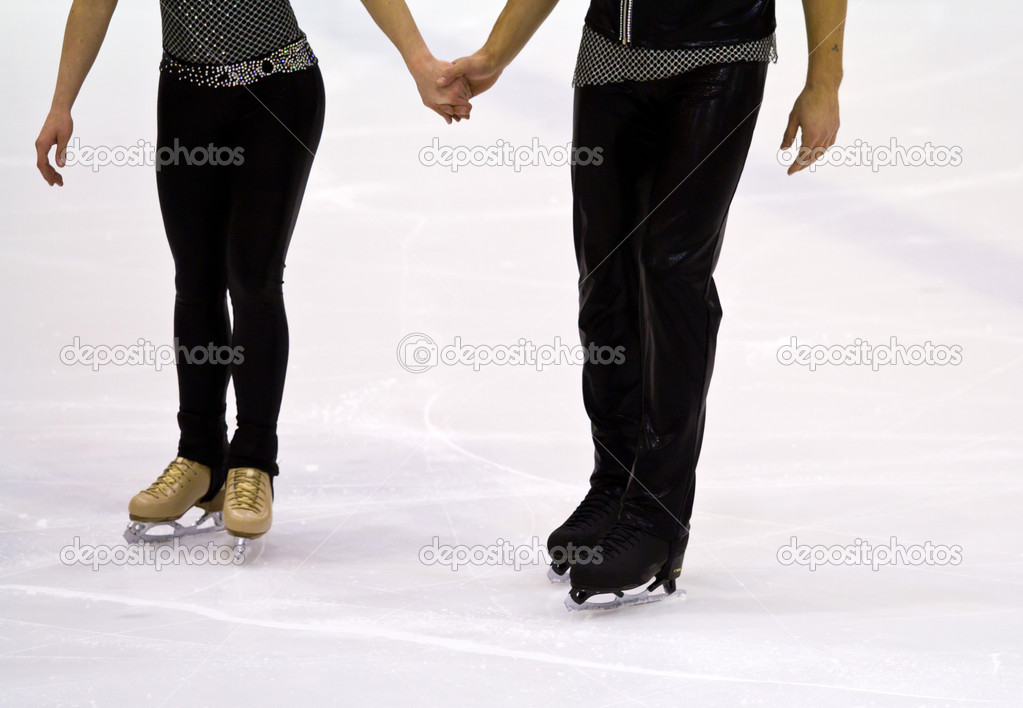 Feet skater standing on the ice — Stock Photo © lsantilli #17866483