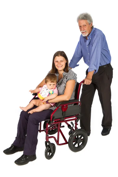 Mujer sonriente en silla de ruedas —  Fotos de Stock