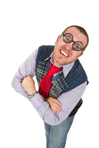 Grappige nerd — Stockfoto