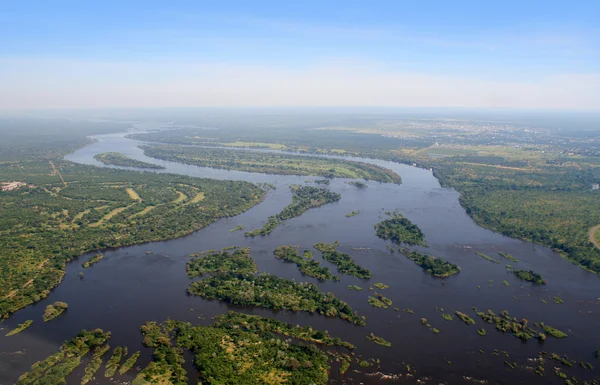 Veduta aerea del fiume Zambesi — Foto Stock