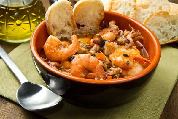 Sopa de mariscos — Foto de Stock