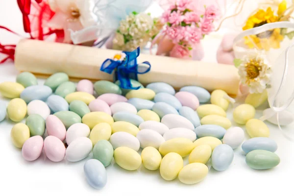 Different colored candy favor — Stock Photo, Image