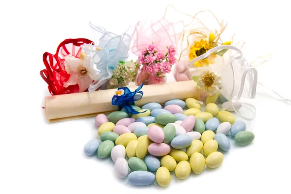 Different colored candy favor — Stock Photo, Image