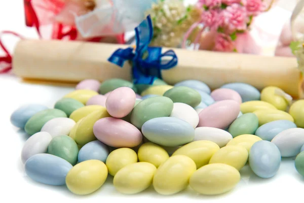 Favor de doces coloridos diferentes — Fotografia de Stock
