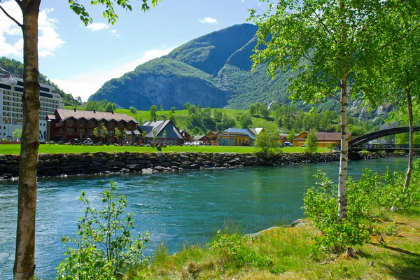 Sognefjord port in flam norwegischen fjord. — Stockfoto