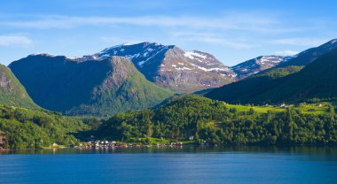 Norveç, İskandinavya, Avrupa. güzel fiyort ve sahil.