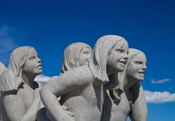 Sculptures in Vigeland park Oslo Norway — Stock Photo, Image