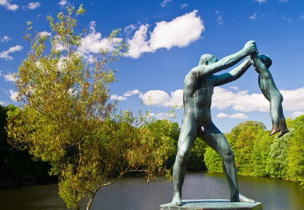 Sculptures in Vigeland park Oslo Norway — Stock Photo, Image
