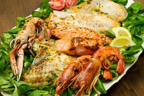 Mixed seafood grill — Stock Photo, Image